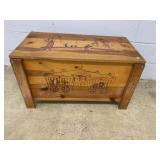 Circus Theme Wooden Toy Box