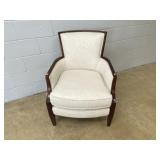 Upholstered Mahogany Framed Armchair