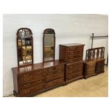 5 Pc. Modern Mahogany Bedroom Suite