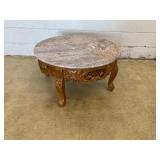 Modern Circular Marble Top Coffee Table