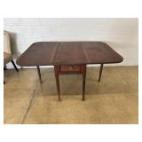 Antique Sheraton Drop Leaf 1-drawer Table