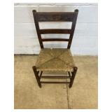 Antique Rush Seat Painted Side Chair