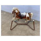 Vtg. Molded Plastic Rocking Horse