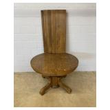 Vtg. Circular Oak Extension Table