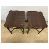 (2) Ethan Allen Mahogany End Tables