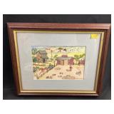 Marjorie Yocum Framed Watercolor