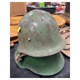 (2) WWII Bulgarian Military Helmets
