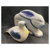 (2) Eldreth Pottery Figurines