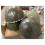 (2) Military Helmets with 2 Liners