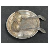 (2) Sterling Silver Spoons with Silverplate Plate