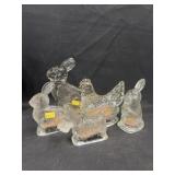 (5) Glass Candy Containers