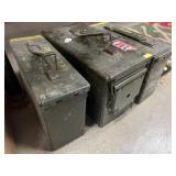 (3) Metal Military Ammo Cans