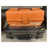 (2) Plastic Tackle Boxes with Fishing Tackle