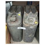 (2) Metal Military Fuel Cans