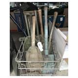 Trench Shovels with Milk Crate