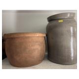 (2) Stoneware Storage Crocks
