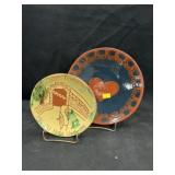 Ned Foltz and Breininger Redware Plates