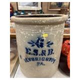E.S.& B. Straight Sided Storage Crock