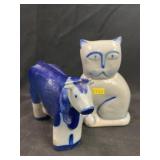 (2) Eldreth Pottery Figurines