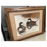 (2) Richard Lowe Framed Waterfowl Prints