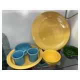 Fiestaware Charger, Mugs and Bowls