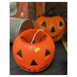 (2) Blow Mold Lighted Jack O