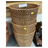 (3) Wicker Waste Baskets