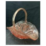Large Art Glass Basket