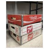 (3) Wooden Beverage Crates