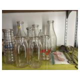 Recovered Milk Bottles with Advertising Utensils