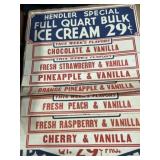 Vintage Paper Ice Cream Advertisements