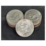 (12) Eisenhower $1.00 Coins