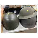 (2) Military Helmets with Liner