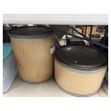 (2) Cardboard Barrels