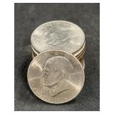 (12) Eisenhower $1.00 Coins