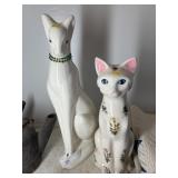 (2) Porcelain Cats