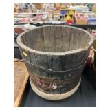 Paint Decorated Wooden Bucket
