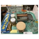 Vintage Goodyear Patches, Mugs, Feed Scoop