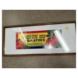 Framed Tomato Box Label