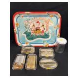 Pepsi Advertising Tray with Paperweights