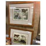 (2) German Framed Lithographs