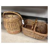 (3) Wicker Woven Baskets