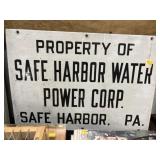 Enameled Porcelain SAFE HARBOR Sign