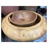 (2) Turned Wood Bowls