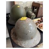 (2) European Military Helmets with Liner