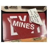 Vintage EXIT and LANDMINE Signs