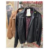 (2) Size Large Leather Coats