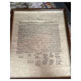 Framed Reproduction Declaration of Independence