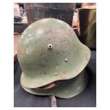 Pair of WWII Era Bulgarian Military Helmets