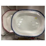 (2) Feather Edge Platters